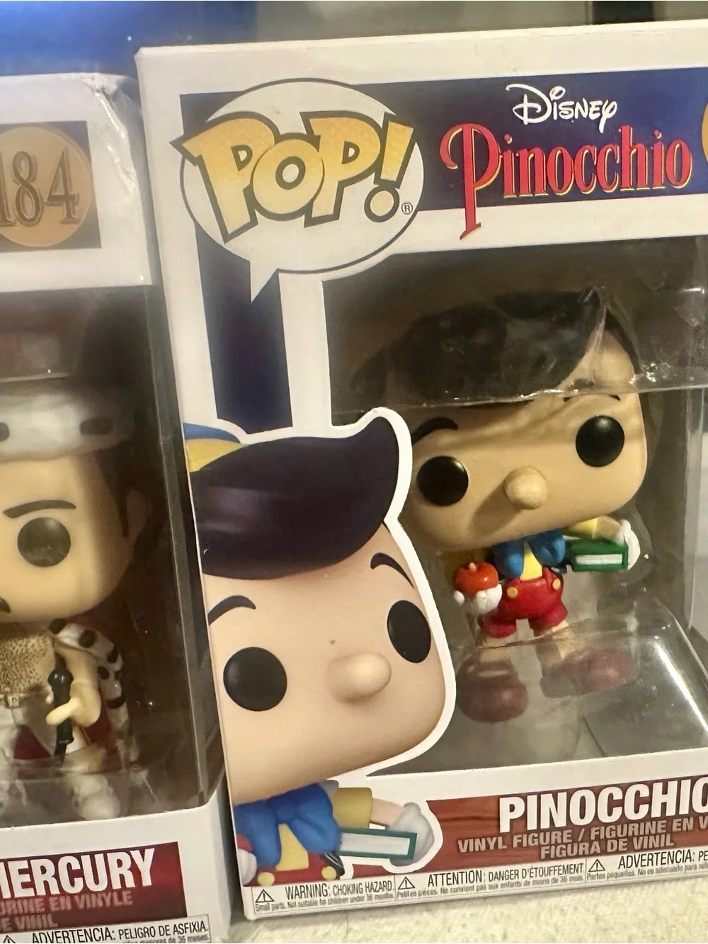 Funko Pop Lot of 3: Freddie Mercury #183, #184 (Queen) & Pinocchio #1029 (Disney